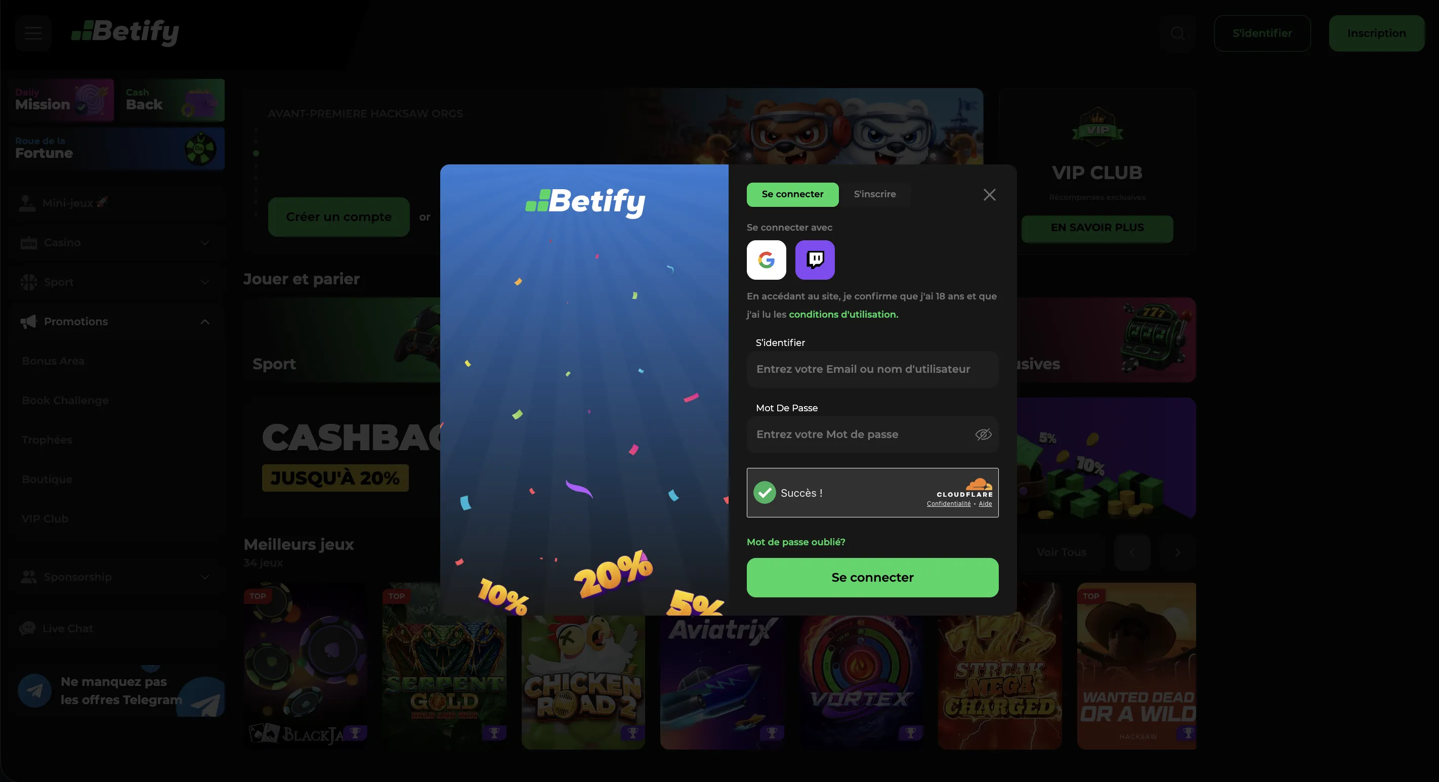 Betify connexion : accéder à son compte, s'inscrire et sécuriser son profil